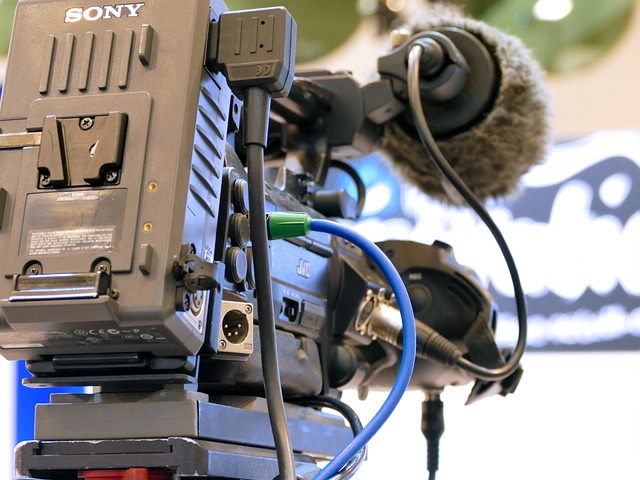 カメラとそれをつないでいるコードが映っている写真