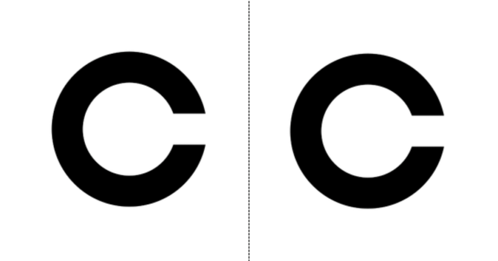 練習用のランドルト環が2つ並んでいる画像