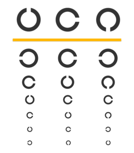 ランドルト環の視力検査表の画像