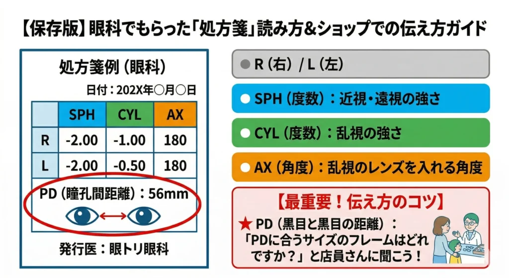 眼科でもらった処方箋の用語集